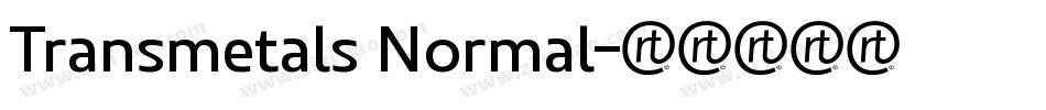 Transmetals Normal字体转换